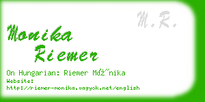 monika riemer business card